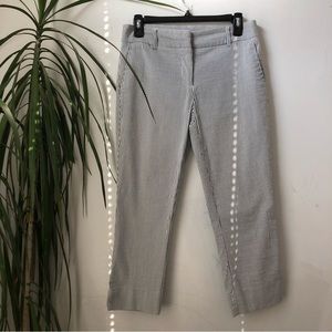 ELIANNE ROSE Women’s Black White Striped Cropped Pants Capris Size 8